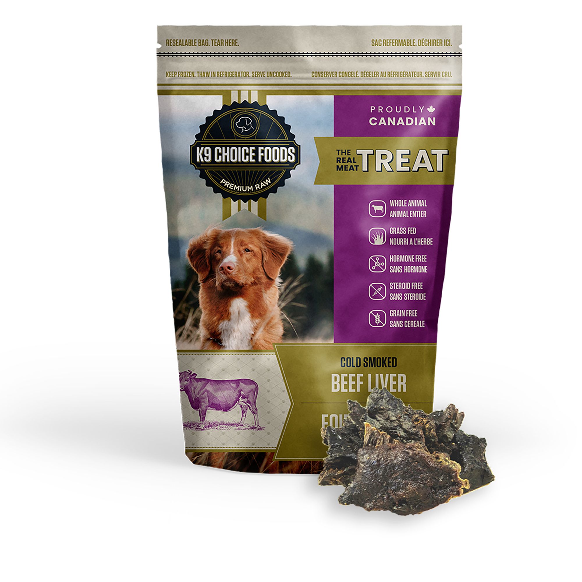 K9 Choice Foods Raw Dog Food Smoked Beef Liver