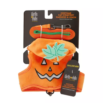 Product Thrills & Chills Pumpkin Kitten Harness & Leash Combo Set