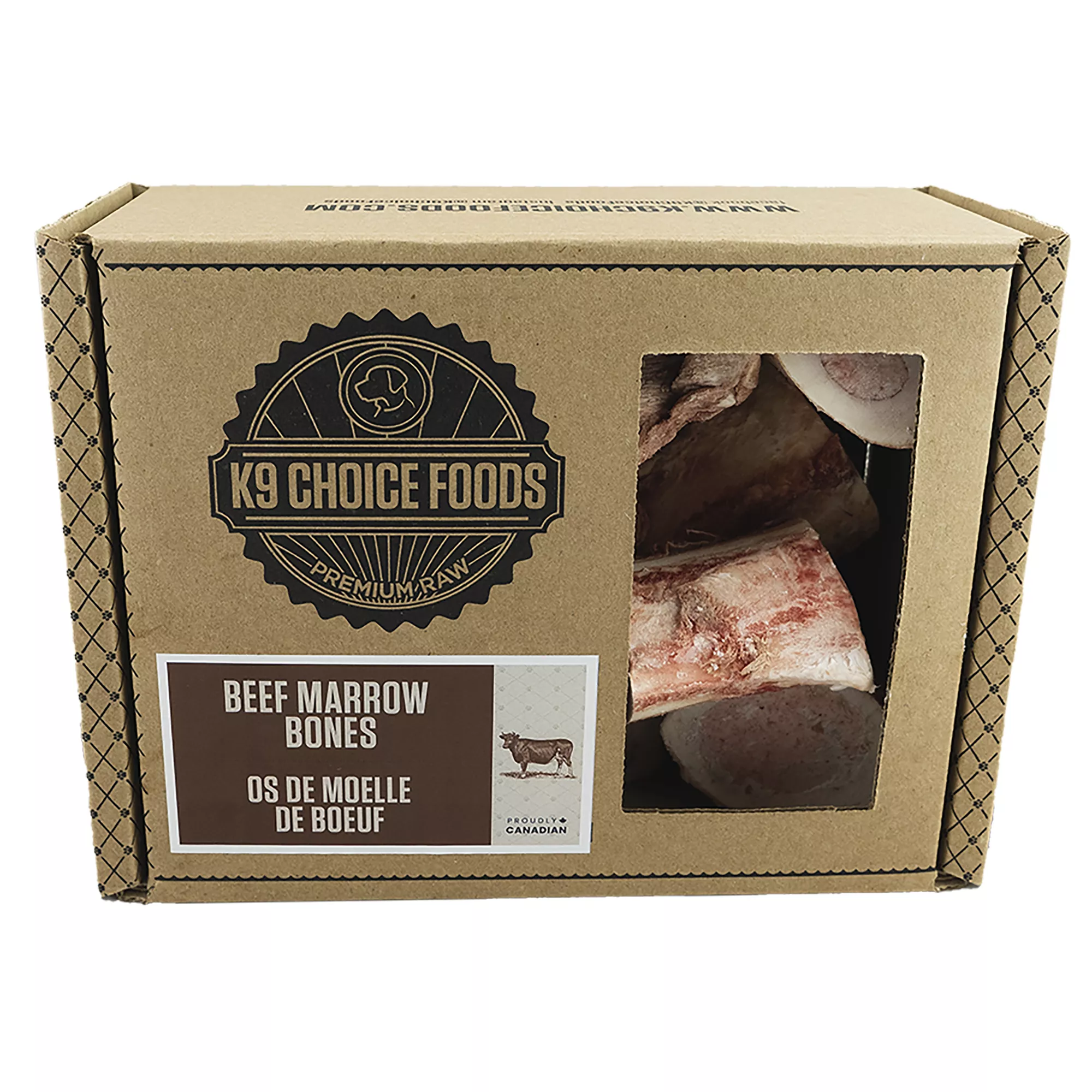 K9 Choice Foods Raw Dog Food - Beef Bones