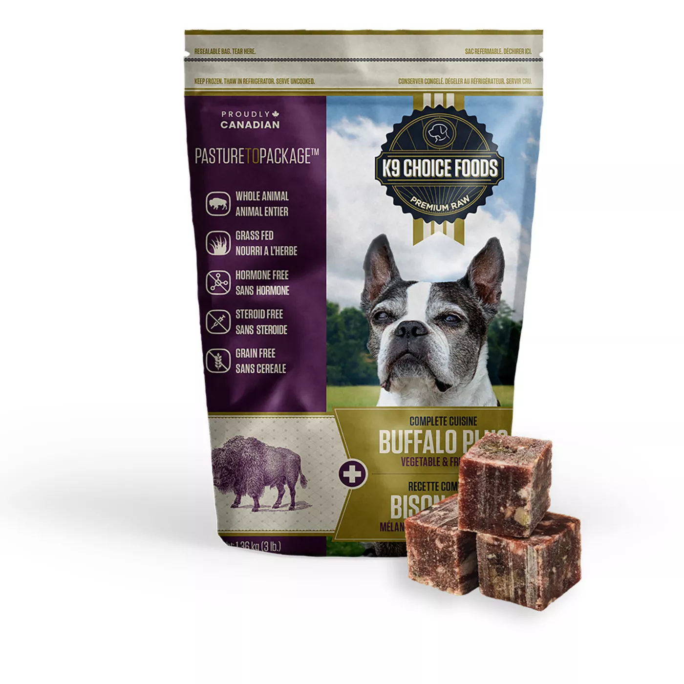 K9 Choice Plus Raw Dog Food Buffalo