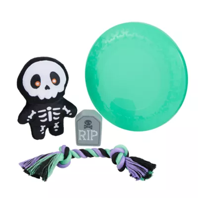 Product Thrills & Chills Skeleton 4 Count Set of Dog Toys