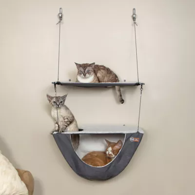 K H Pet Products Wall Mount Cat Shelf Cat Hammock
