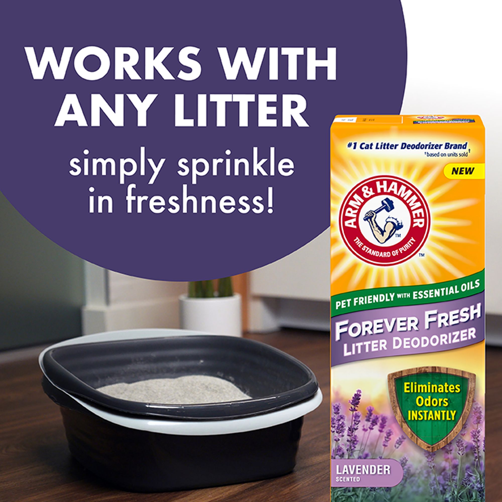 Arm & Hammer Forever Fresh Cat Litter Deodorizer Clumping Litter W/ Essential Oils - thumbnail 9