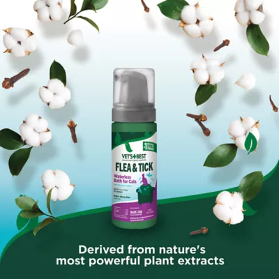 Vet's Best Flea & Tick Cat Waterless Bath - Natural Spot Treatment - Cotton Spice Scent - 5 FL OZ - Image 6