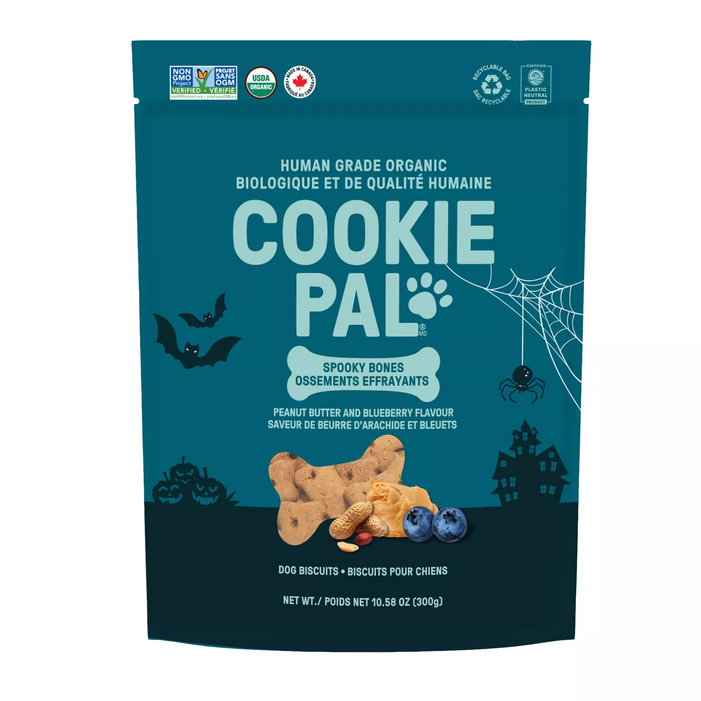 Cookie Pal Spooky Bones Peanut Butter and Blueberry 10 OZ