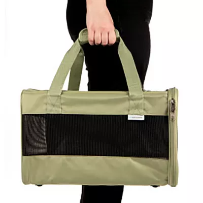 Product Sherpa® Everyday™ Guaranteed On Board® Cat Carrier, Oil Green, Medium