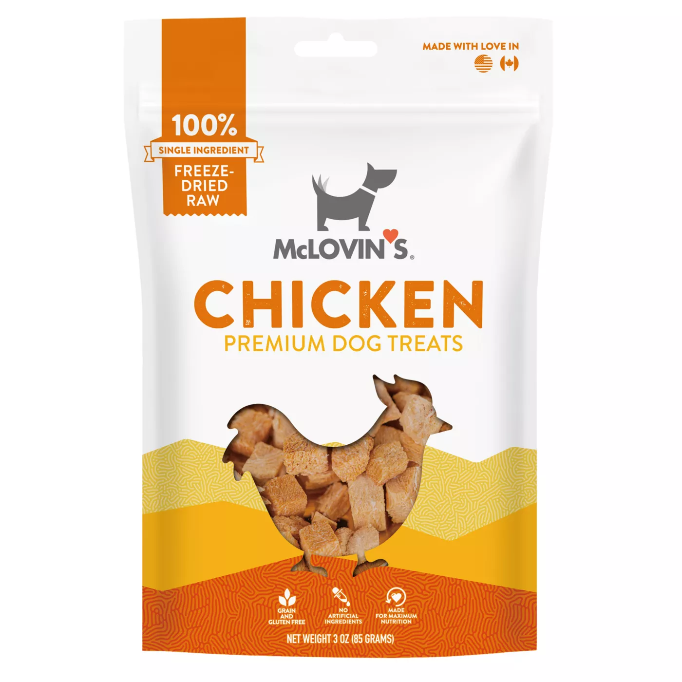 McLovin s Pet Premium Dog Treats Freeze Dried Raw Chicken 3 Oz