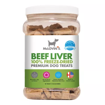 Product McLovin's Pet Premium Dog Treats - Freeze-Dried Raw, Beef Liver