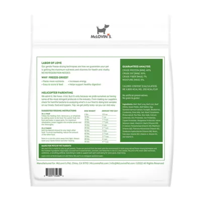 McLovin's Pet Butcher's Recipe Dog Meal - Freeze-Dried Raw, Beef - Image 3