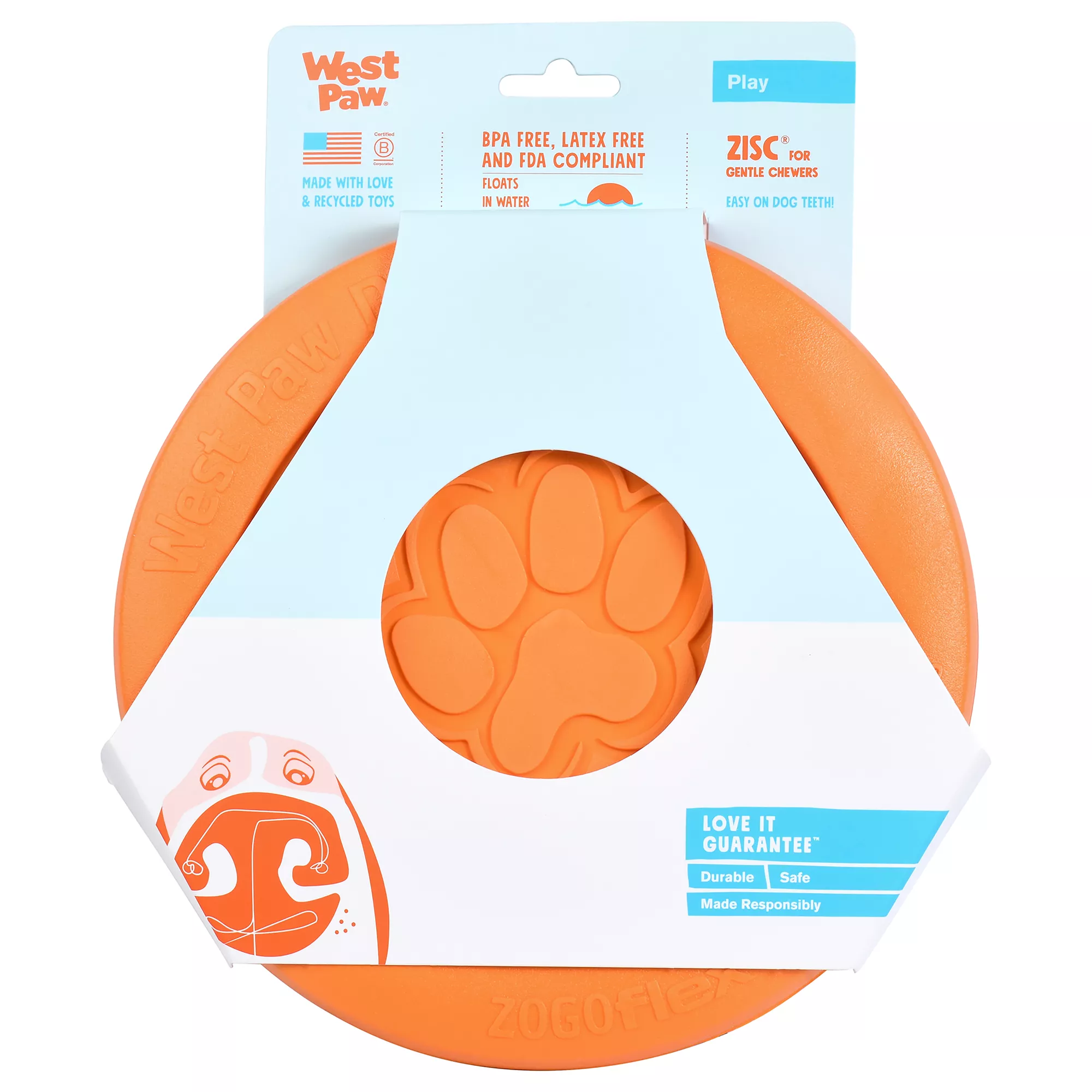 West Paw Zogoflex Zisc Flyer Dog Toy