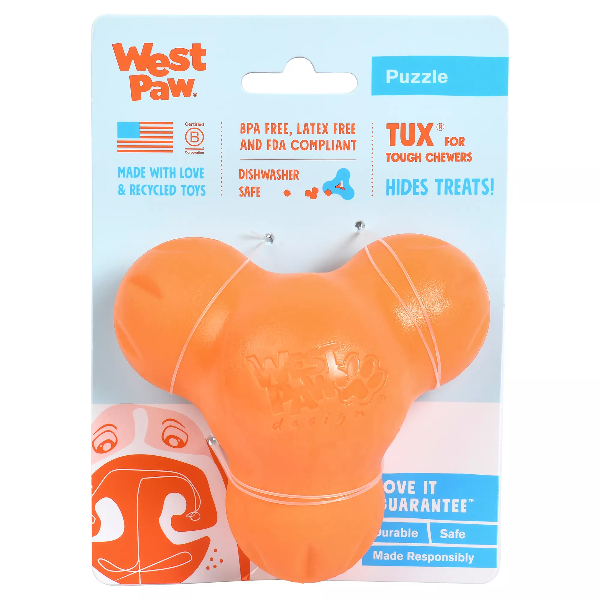 West Paw Zogoflex Tux Dog Toy