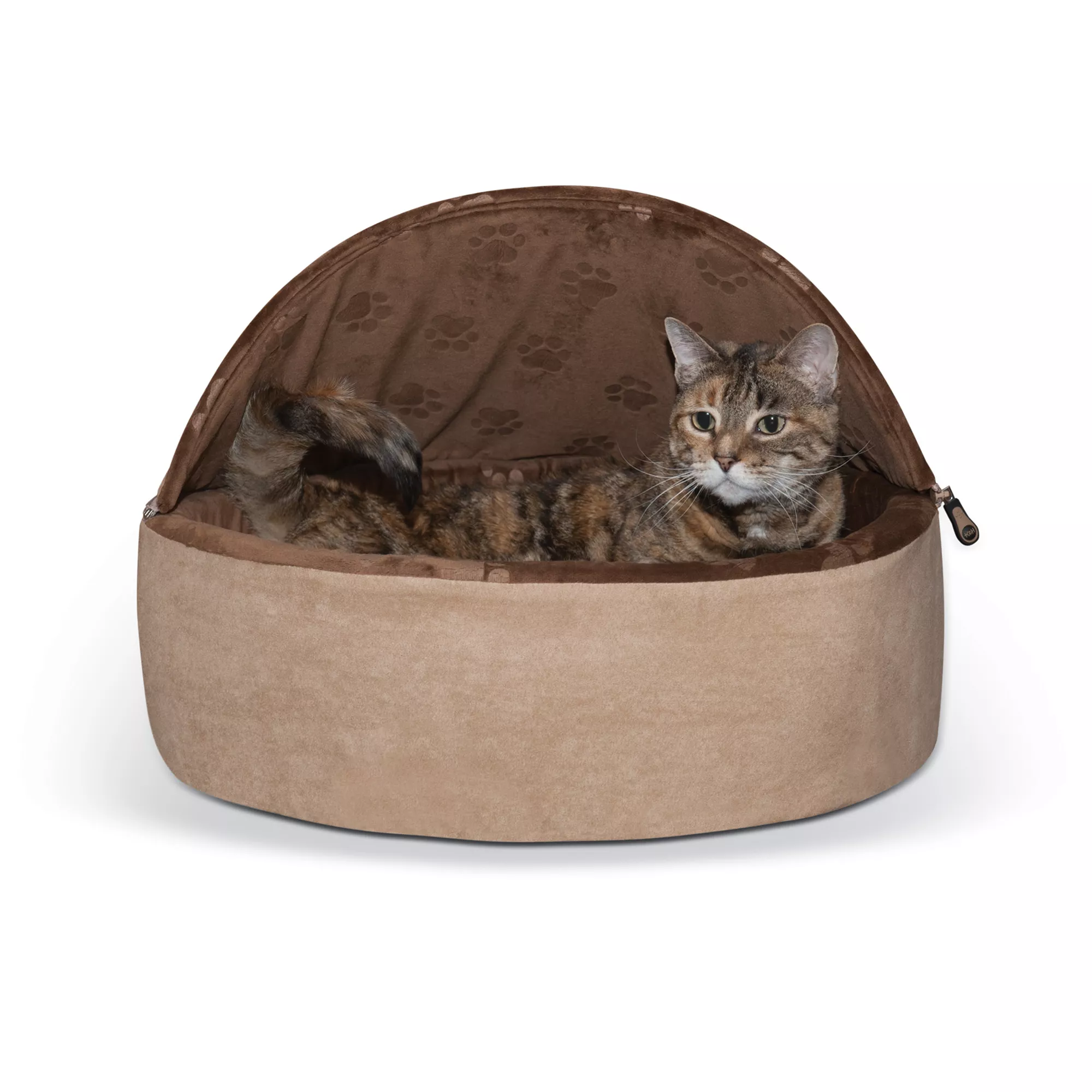 K&H Pet Products Self-Warming Hooded Kitty Bed