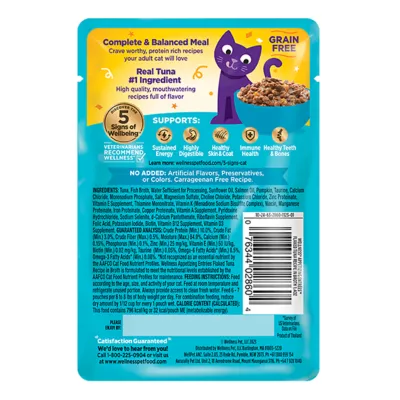 Product Wellness® Appetizing Entrees Adult Cat Wet Food - Grain Free, Flaked in Broth, 1.4 Oz