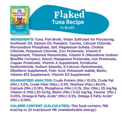 Product Wellness® Appetizing Entrees Adult Cat Wet Food - Grain Free, Flaked in Broth, 1.4 Oz