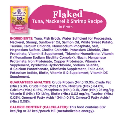 Product Wellness Appetizing Entrees Adult Cat Food - Flaked in Broth, 1.4 oz