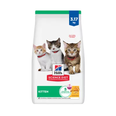 Hill's Science Diet Kitten Chicken Recipe Dry Cat Food 3.17 kg Bag - Image 1