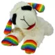 Product Multipet Lamb Chop Rainbow Pattern Squeaky Dog Toy