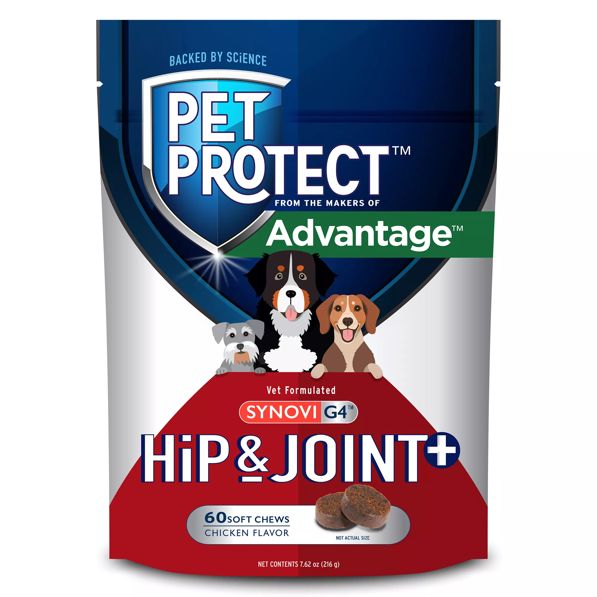 Pet Protect Hip & Joint + Dog Supplements 60 Count