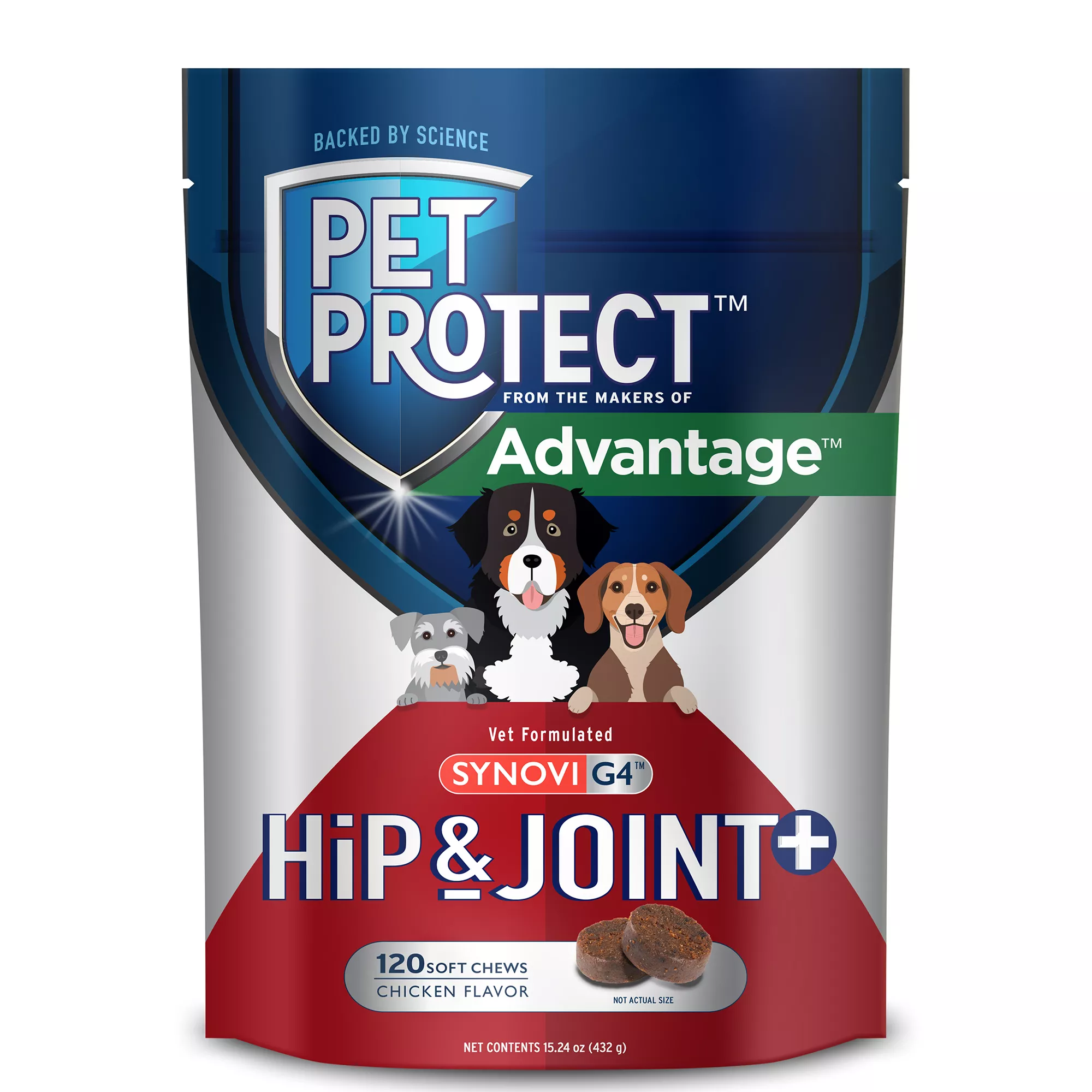 Pet Protect Hip & Joint + Dog Supplements 120 Count