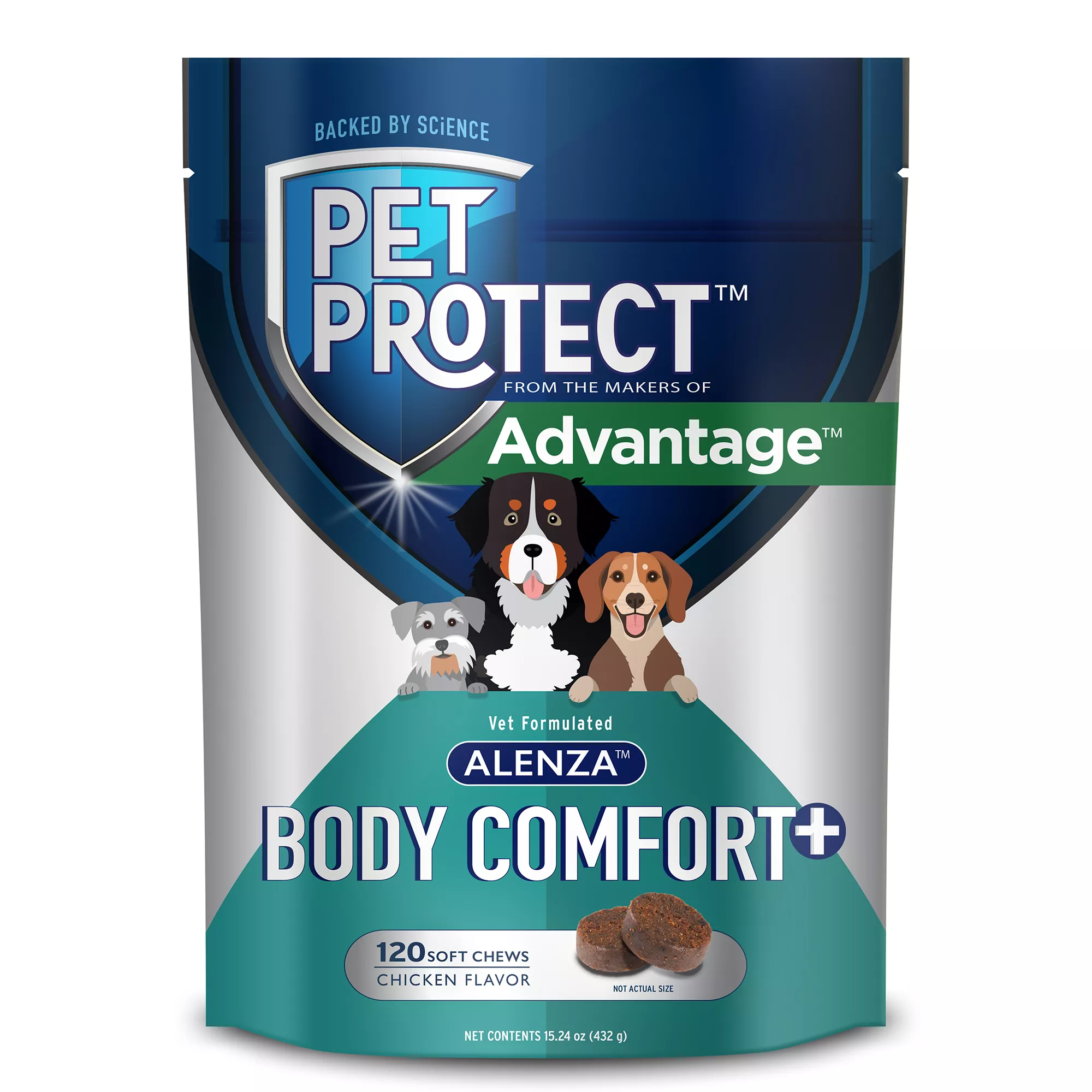 Pet Protect Body Comfort + Dog Supplements 120 Count