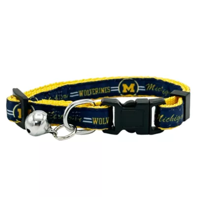 Product Pets First Michigan Wolverines Satin Cat Collar
