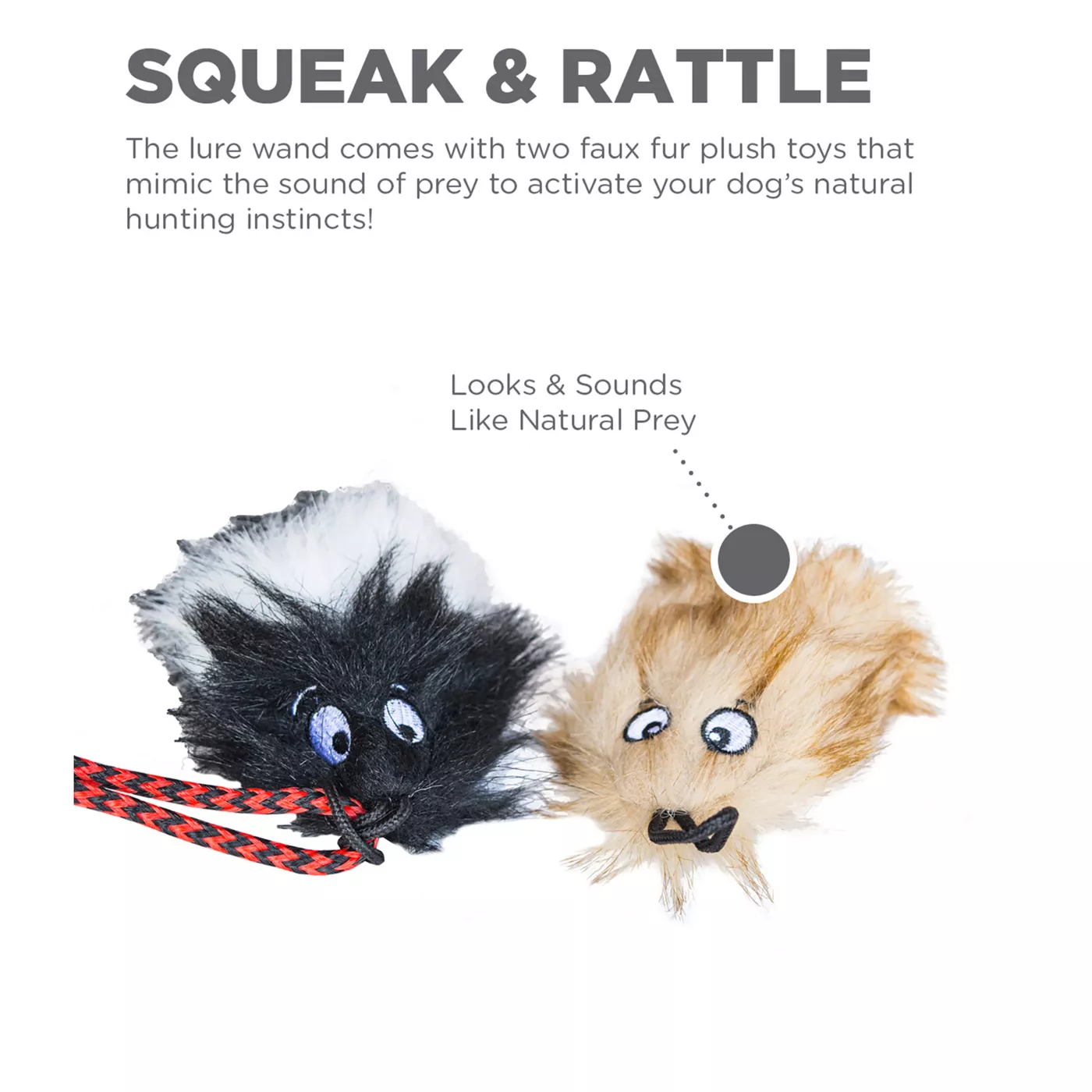 Outward Hound Tail Teaser with Refill Dog Cat Teaser Toy