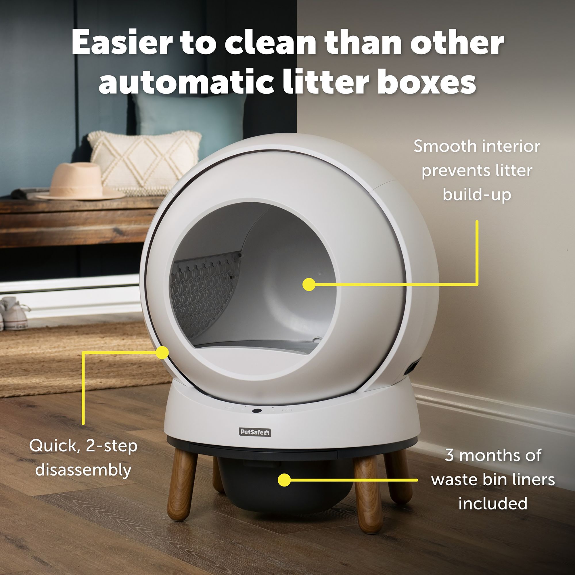 PetSafe® ScoopFree® SmartSpin Automatic Self-Cleaning Litter Box - White - thumbnail 4