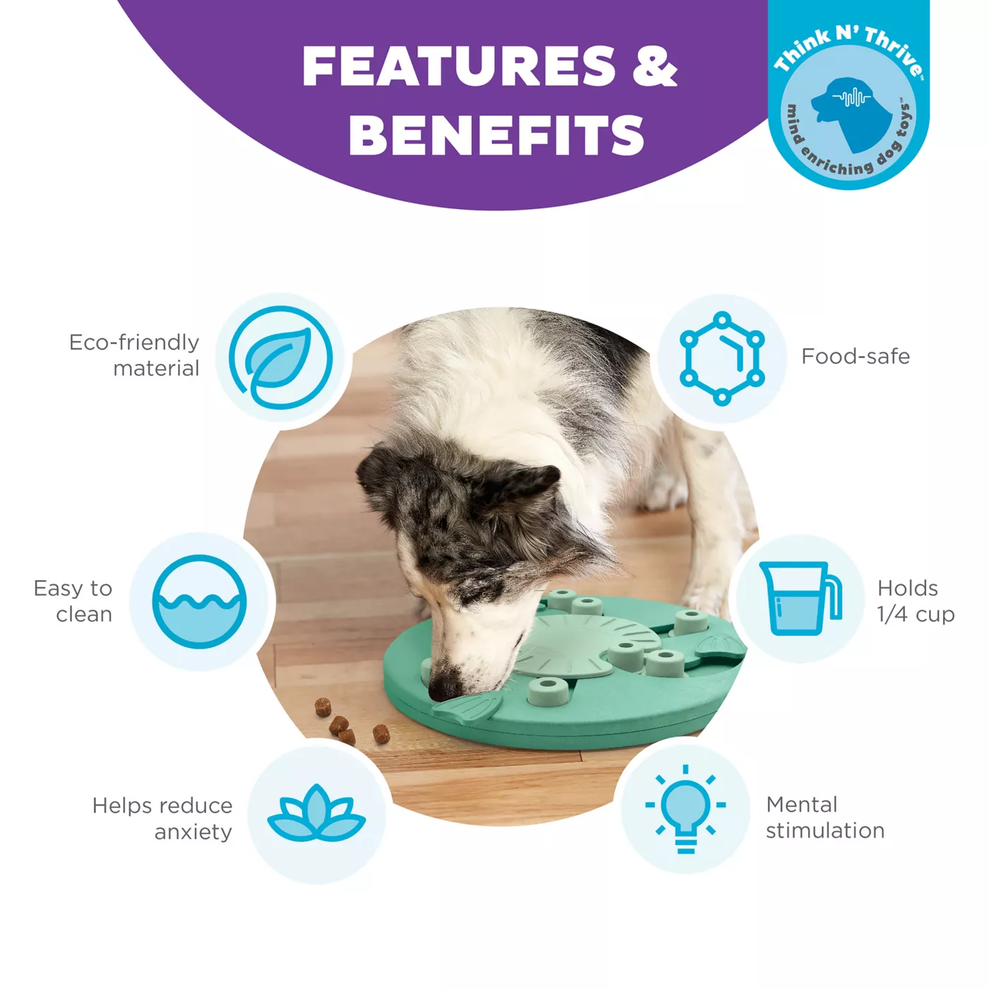 Dog Toys Outward Hound Dog Brick Puzzle Interactive Treat Toy