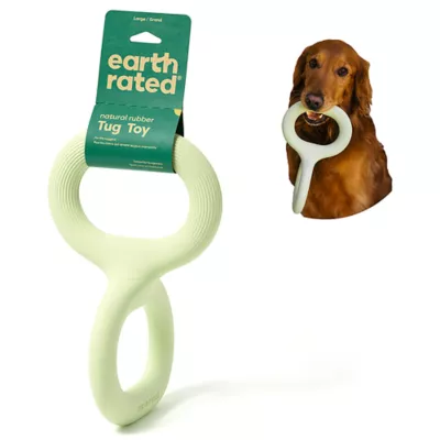Product Earth Rated Tug Toy, Interactive Dog Pull Toy, Ergonomic Grip, Natural Rubber