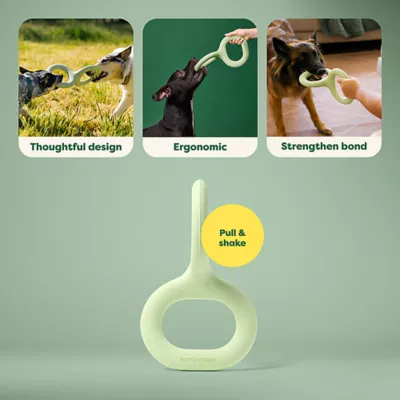 Product Earth Rated Tug Toy, Interactive Dog Pull Toy, Ergonomic Grip, Natural Rubber