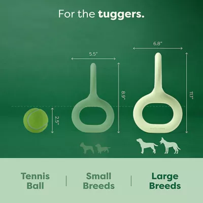 Product Earth Rated Tug Toy, Interactive Dog Pull Toy, Ergonomic Grip, Natural Rubber