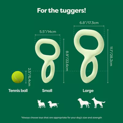 Product Earth Rated Tug Toy, Interactive Dog Pull Toy, Ergonomic Grip, Natural Rubber