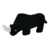 Barker's Bowtique Wildlife Gertie Black Rhino Dog Toy image thumbnail 1