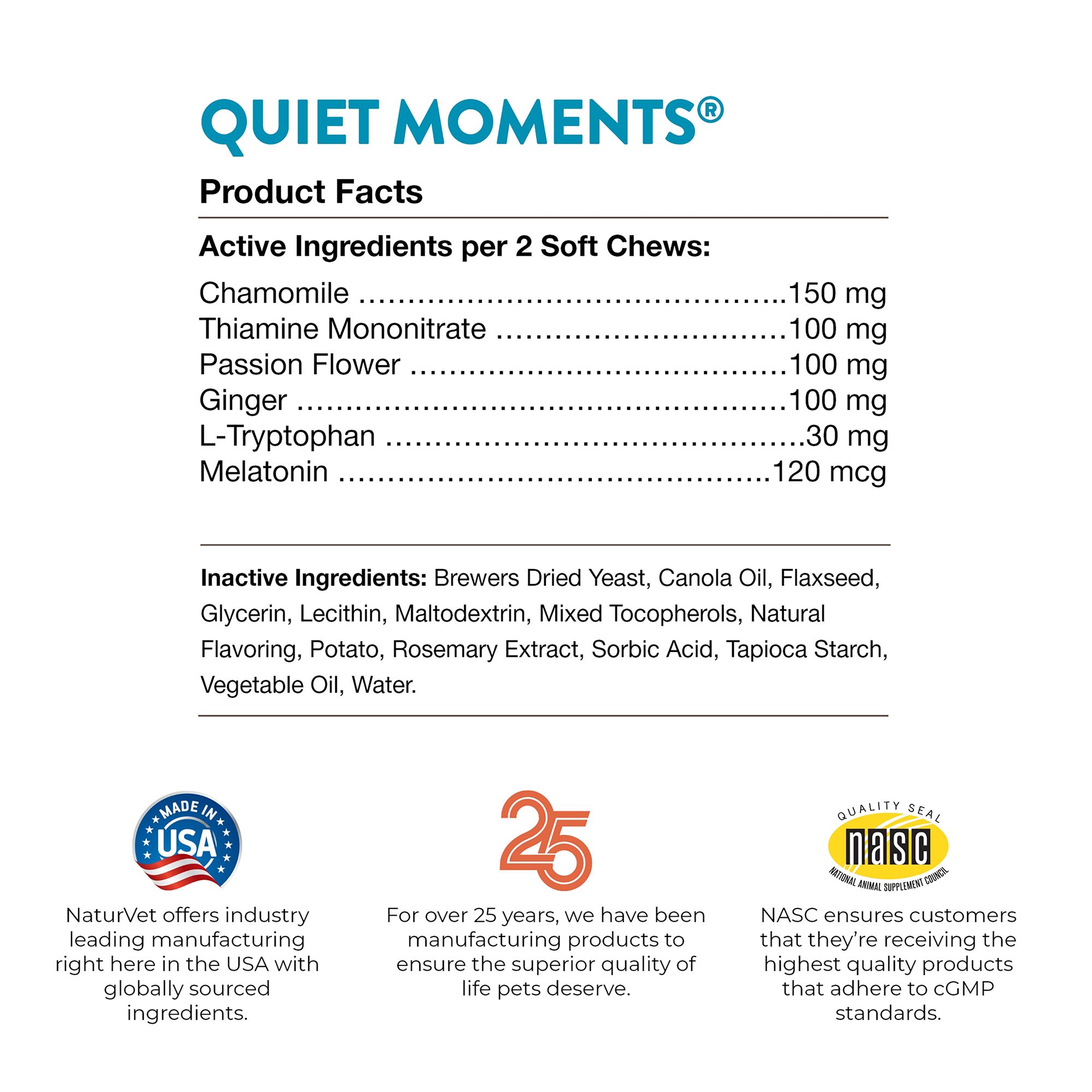 Naturvet hemp quiet fashion moments plus hemp seed dog soft chews