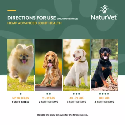 NaturVet Hemp Advanced Joint Health Chews for Dogs