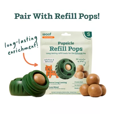 Product WOOF Pupsicle Treat Dispensing Dog Toy, Green