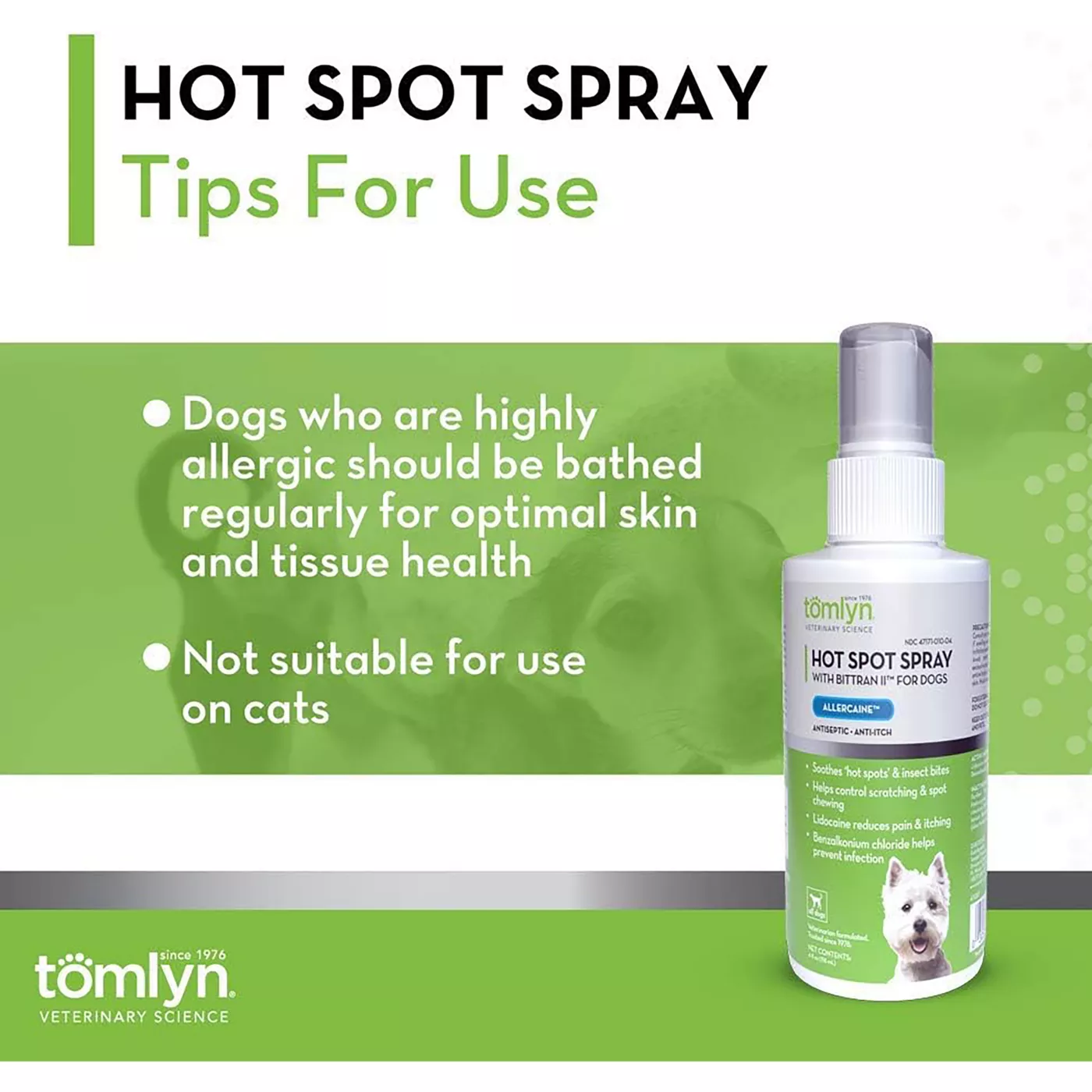 Anti allergy fashion spray for dogs