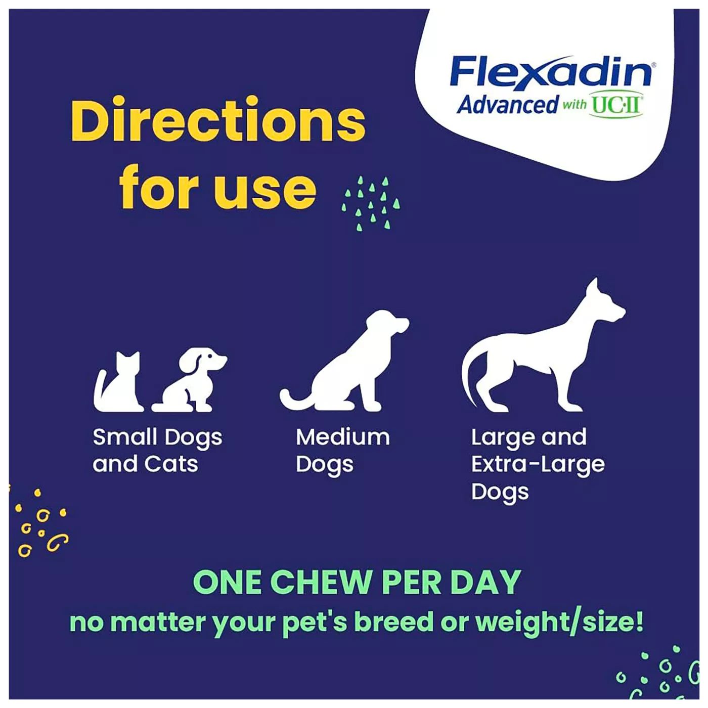 Vetoquinol Flexadin Advanced with UCII Collagen Soft Chews Joint Supplement for Dogs Cats 60 CT