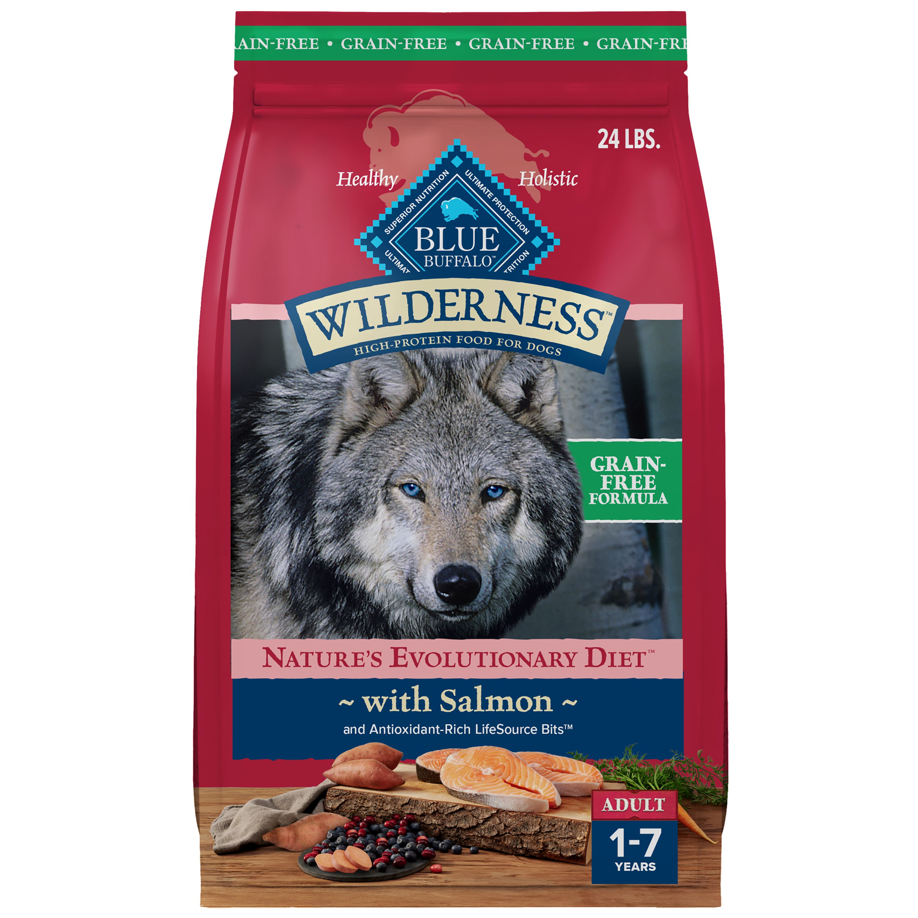 Blue Buffalo Wilderness Nature s Evolutionary Diet Adult Dog Dry Food Grain Free Salmon