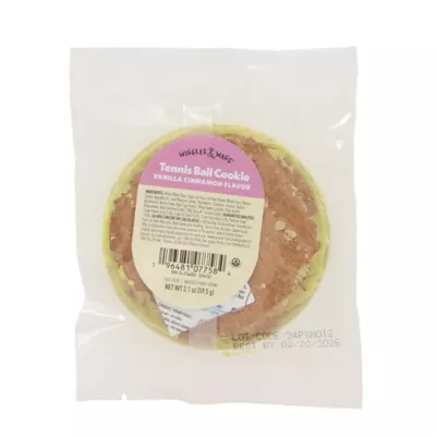 Product Wiggles & Wags Tennis Ball Decorated Cookie Dog Treat 2 oz