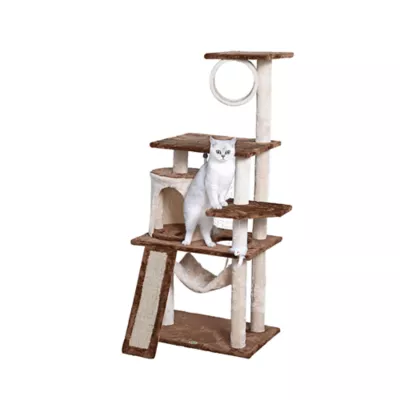 Go Pet Club 53 Kitten Cat Tree Condo with Scratching Board