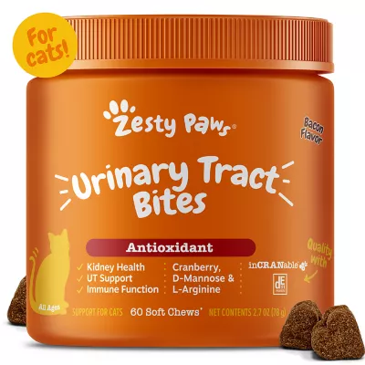 Zesty Paws Cranberry Bladder Urinary Supplement Bites for Cats