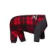 Product Canada Pooch Fleece Dog Onesie - Red Plaid