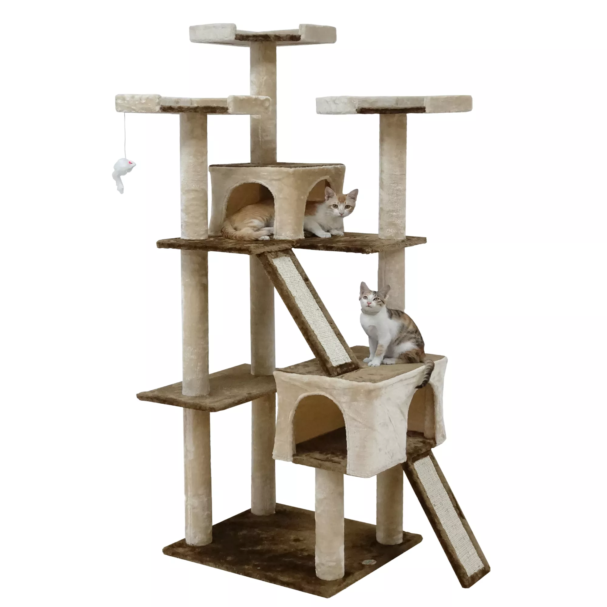 Go Pet Club 71" Kitten Cat Tree House with Sisal Scratching Board