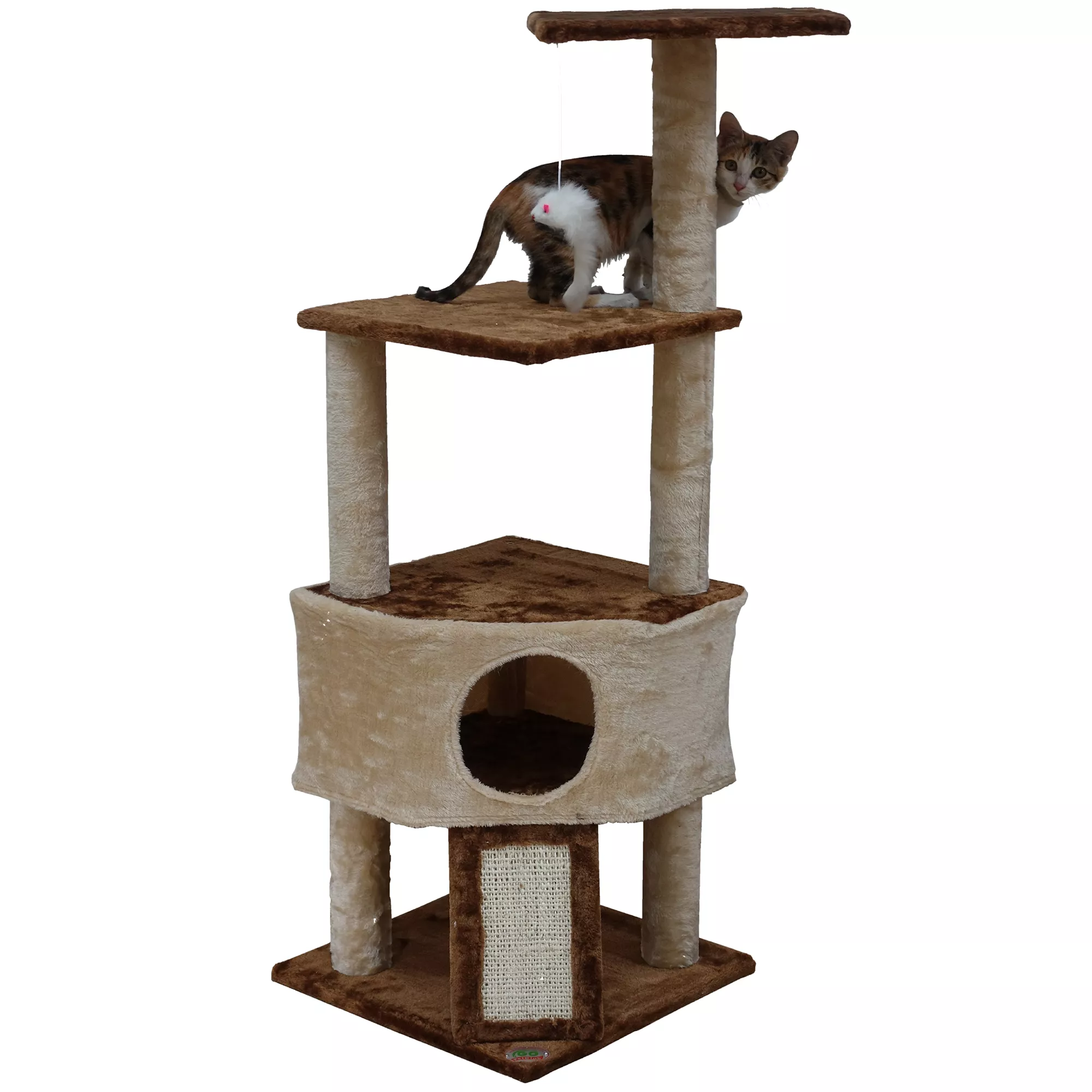 Go Pet Club 46" Kitten Cat Tree with Scratching Board