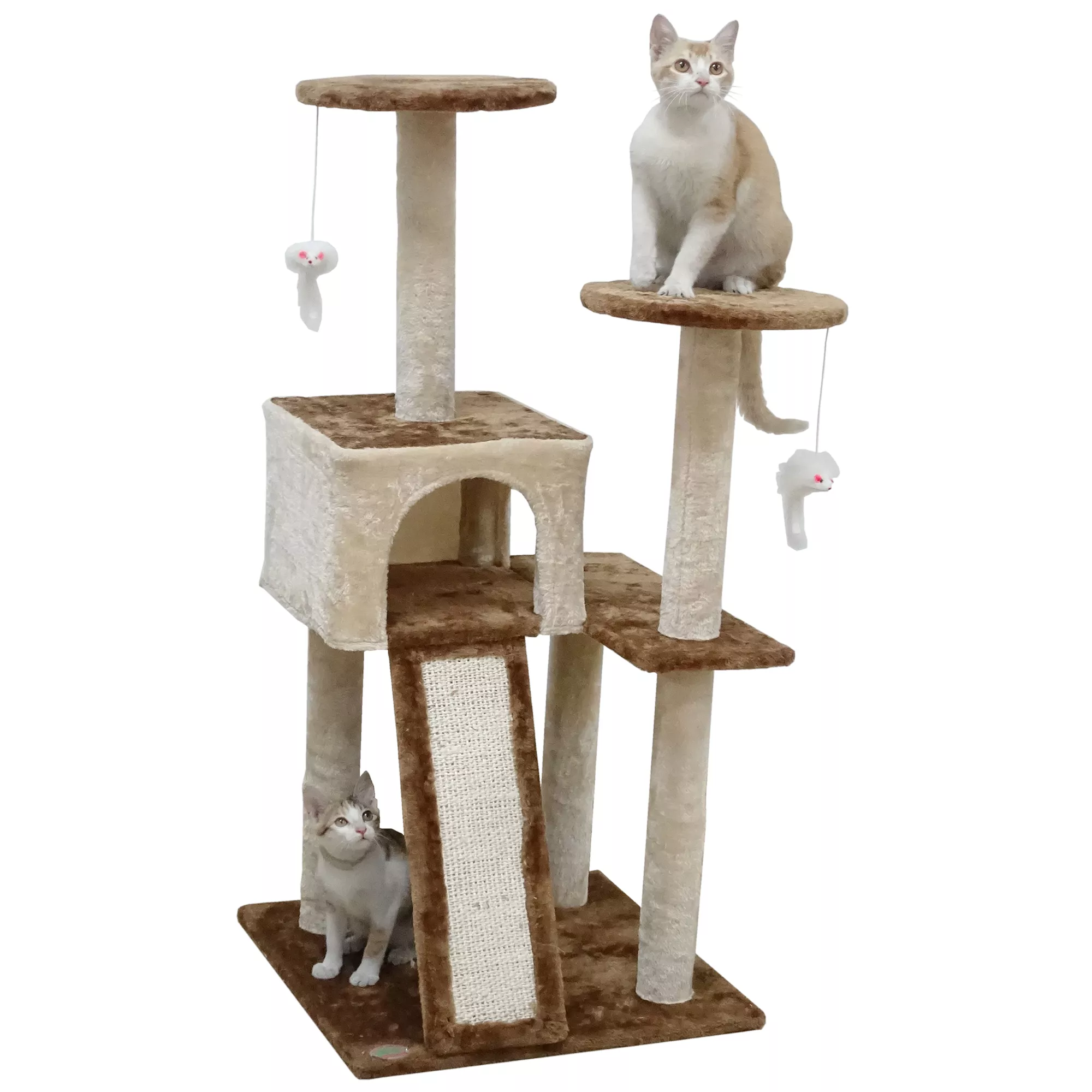 Go Pet Club 44" Kitten Cat Tree with Scratching Board