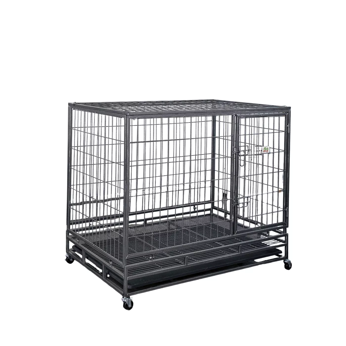 Go Pet Club Heavy Duty Stackable Cat Dog Crate with Divider