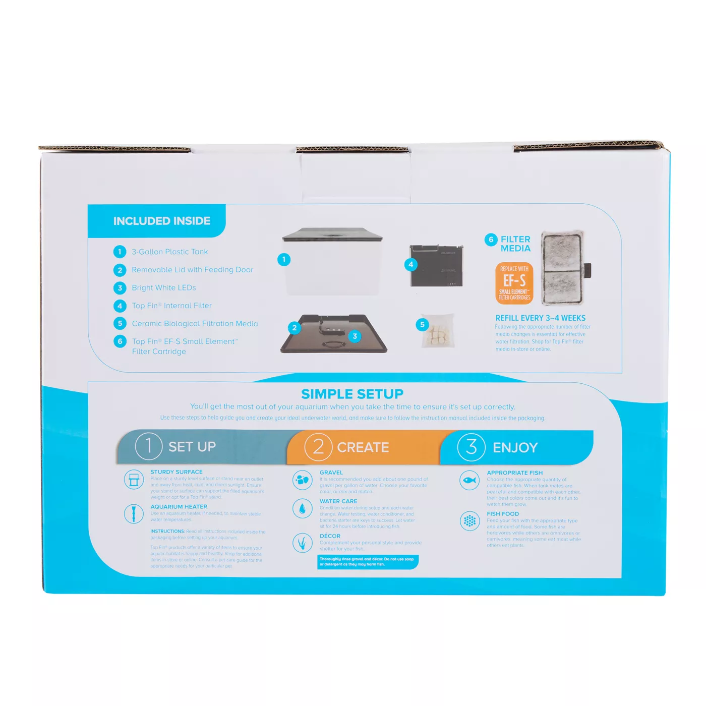 Top Fin Trapezoid Aquarium 3G