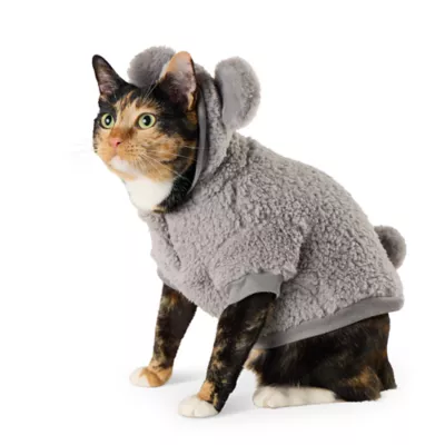 Product Top Paw Gray Character Sherpa Hoodie