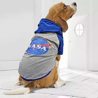 Product Pets First NASA Logo Hoodie Dog Tee Shirt